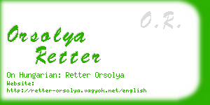 orsolya retter business card
